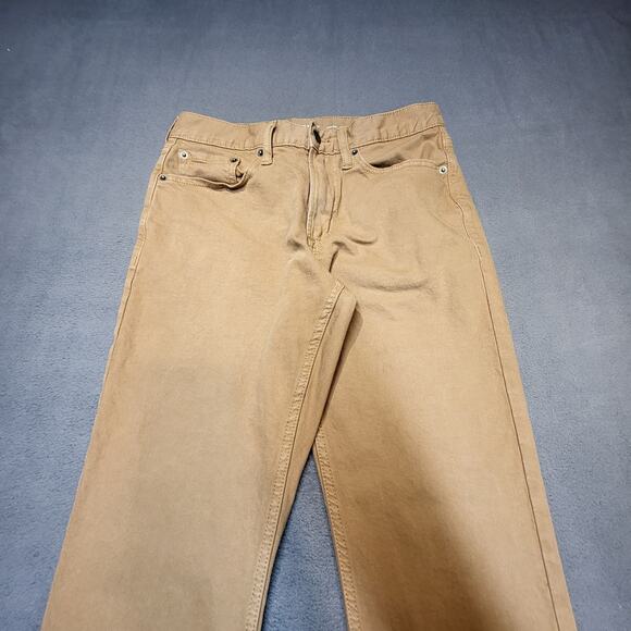 Old Navy Jeans Mens 29x30 Khaki Slim Built-In Flex Stretch Casual Straight Leg - Picture 2 of 9